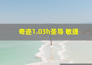 奇迹1.03h圣导 敏捷